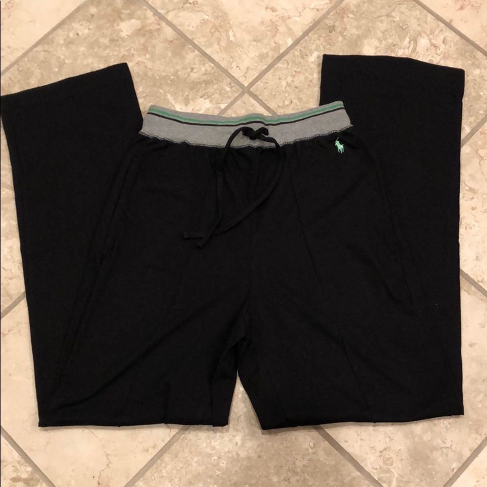 New Polo Ralph Lauren high rise 100% cotton straight leg stretch lounge pant